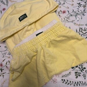 Daily Drills Light Yellow Hoodie and Shorts